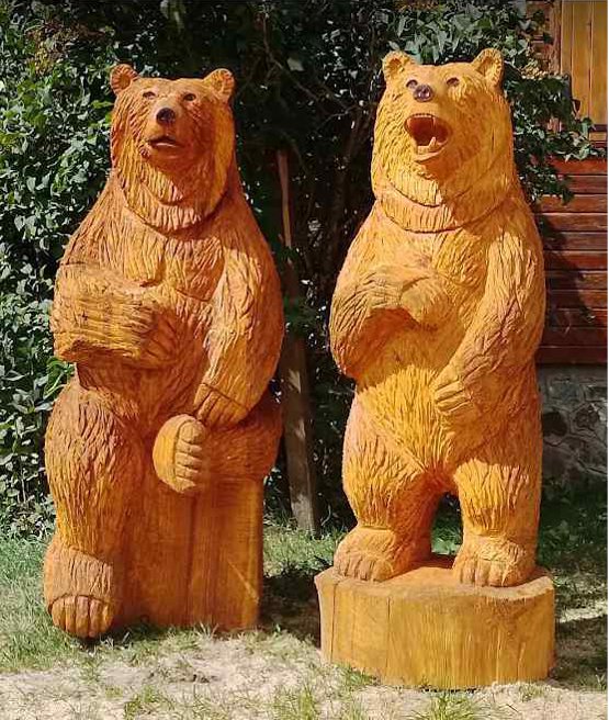 ours et ourse grande sculpture