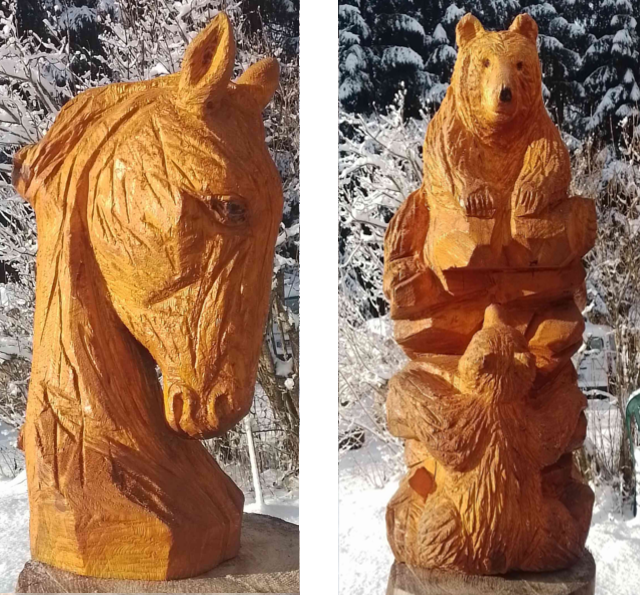 sculpture cheval